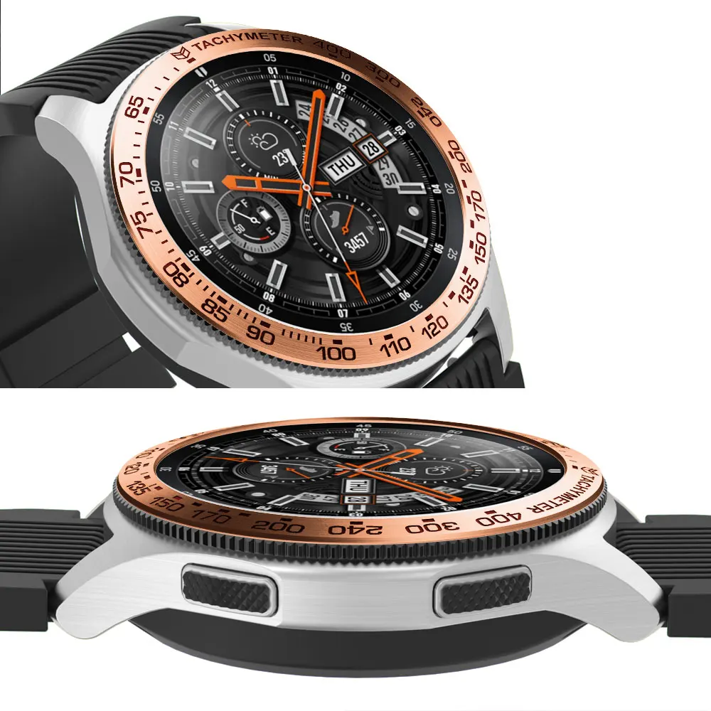 Металлический ободок для samsung Galaxy Watch 46 мм/42 мм чехол gear S3 Frontier/классическая спортивная клейкая крышка ремешок аксессуары 46/42 3