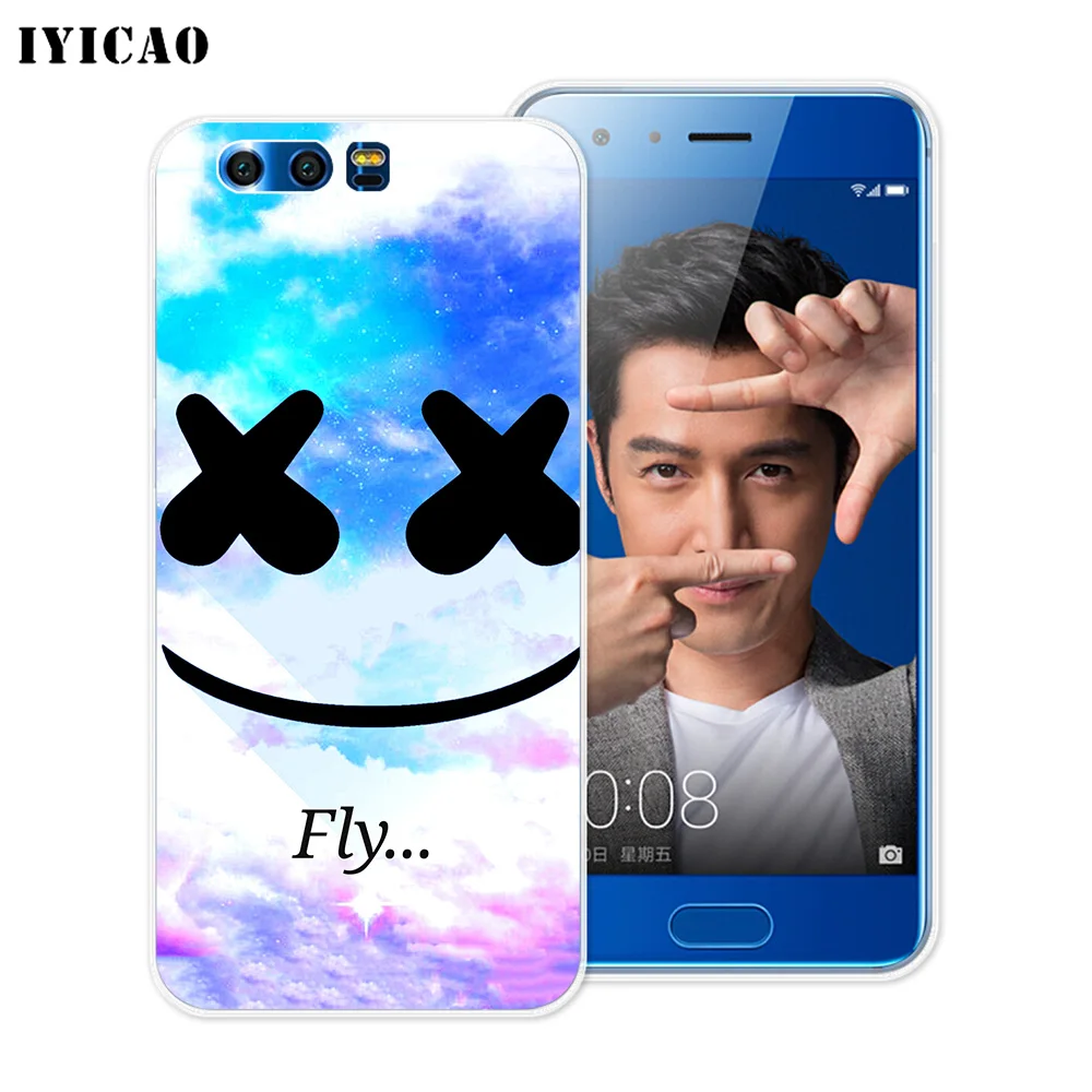 Мягкий силиконовый чехол IYICAO Marshmello для DJ Huawei Y9 Y7 Y6 Prime 2018 Honor 8C 8X 8 9 10 Lite 7X 7C 6A 7A