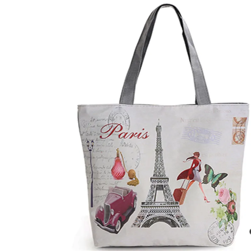 Женская Парусиновая Сумка тоут в европейском стиле с модным принтом 2020|canvas beach