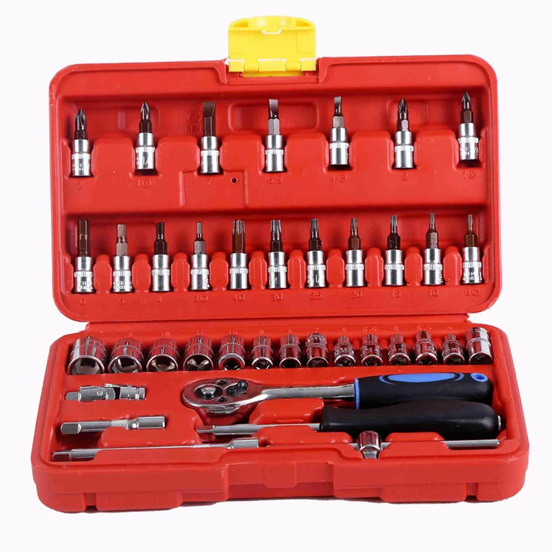 38 шт. хромированный ванадиевый стальной втулка комбинированный ключ аппаратный