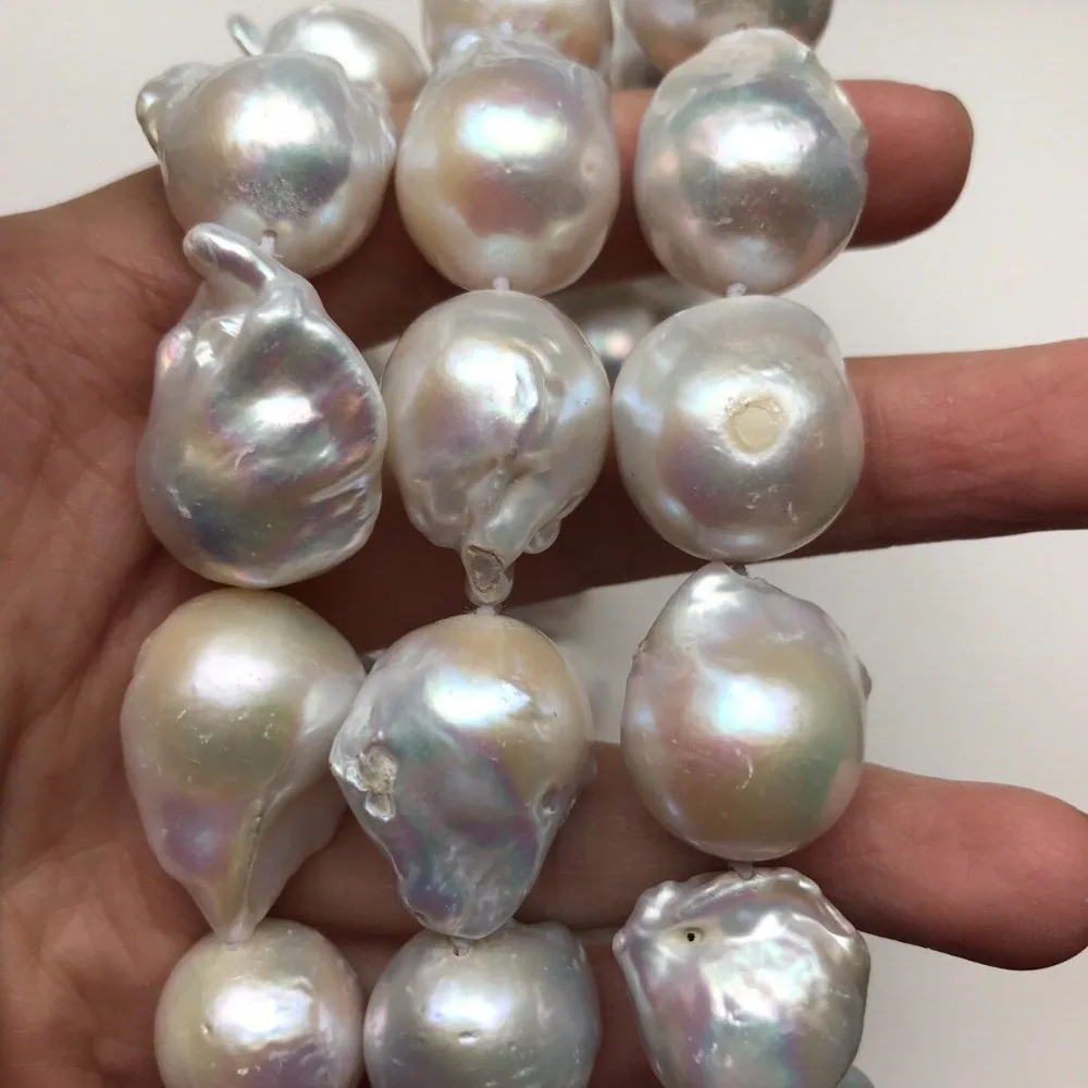 

Z4505 Large Baroque pearl necklace,Fireball pearl necklace,Large pearl necklace