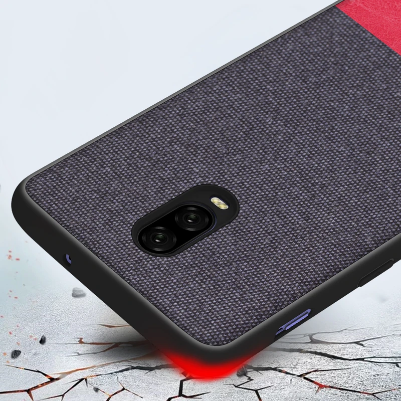 Чехол для Oneplus 6 t мягкий силиконовый бампер с краями роскошный тканевый чехол 5 T