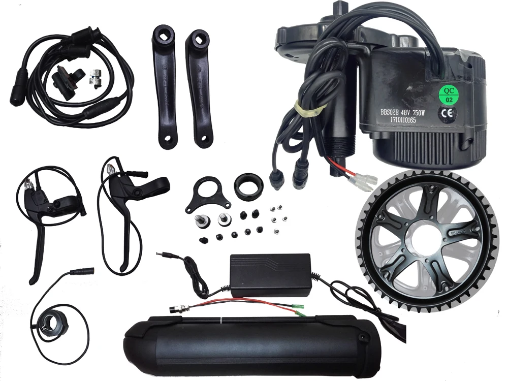 Беспошлинный налог на ЕС! Bafang bbs02 750 Вт комплект Мотор bici electrica con аккумулятор с