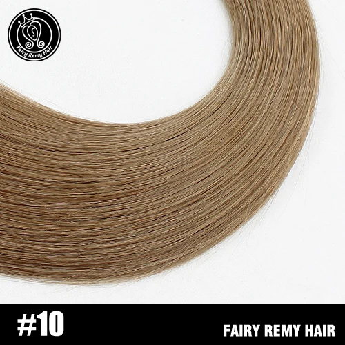 #10 Сказочные волосы remy, 100 г/шт., настоящие европейские Прямые Натуральные кудрявые пучки волос, 16 дюймов, платиновый блонд, волосы Remy для наращивания - Цвет: #10