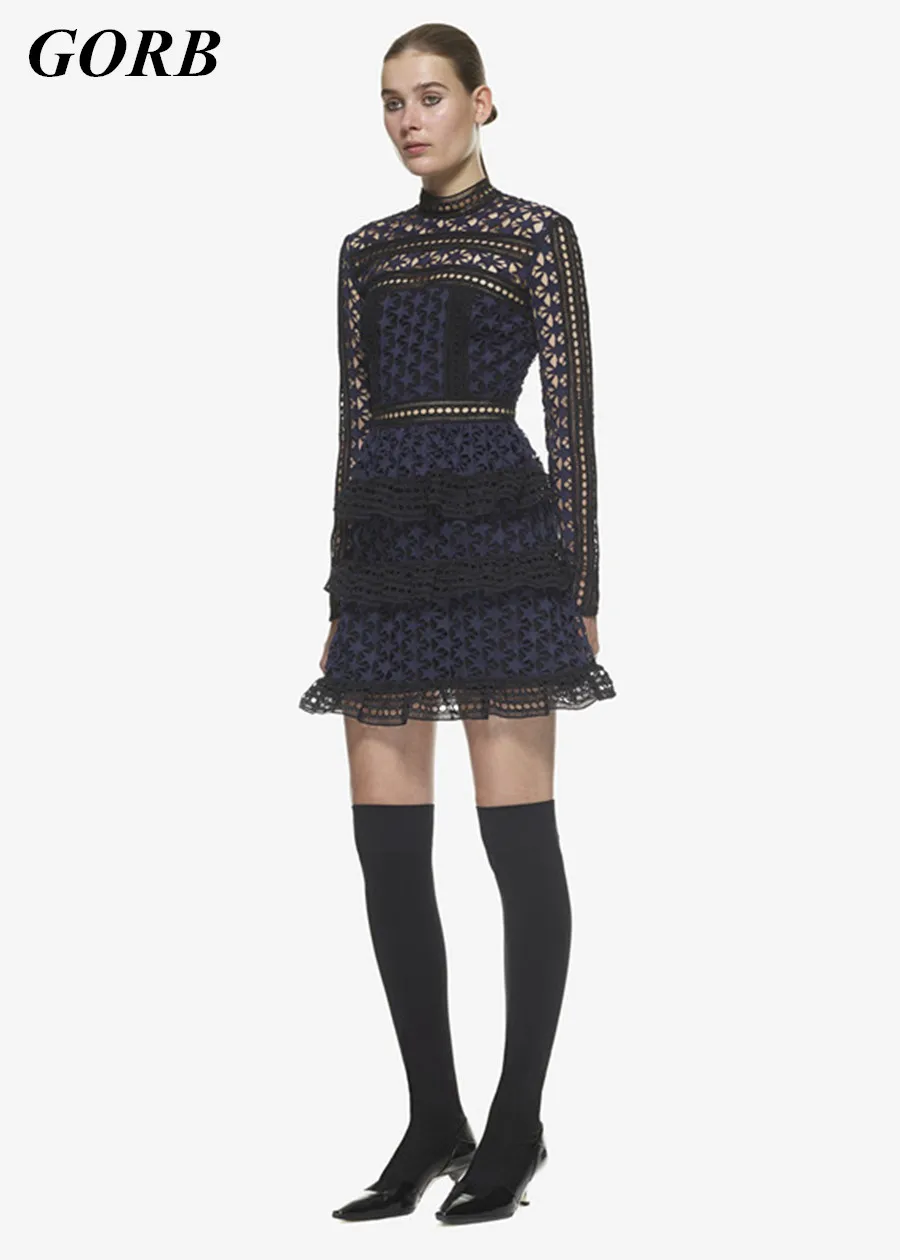 Высококачественный Дизайнер GORB новейший женский Автопортрет Подиум торт слой