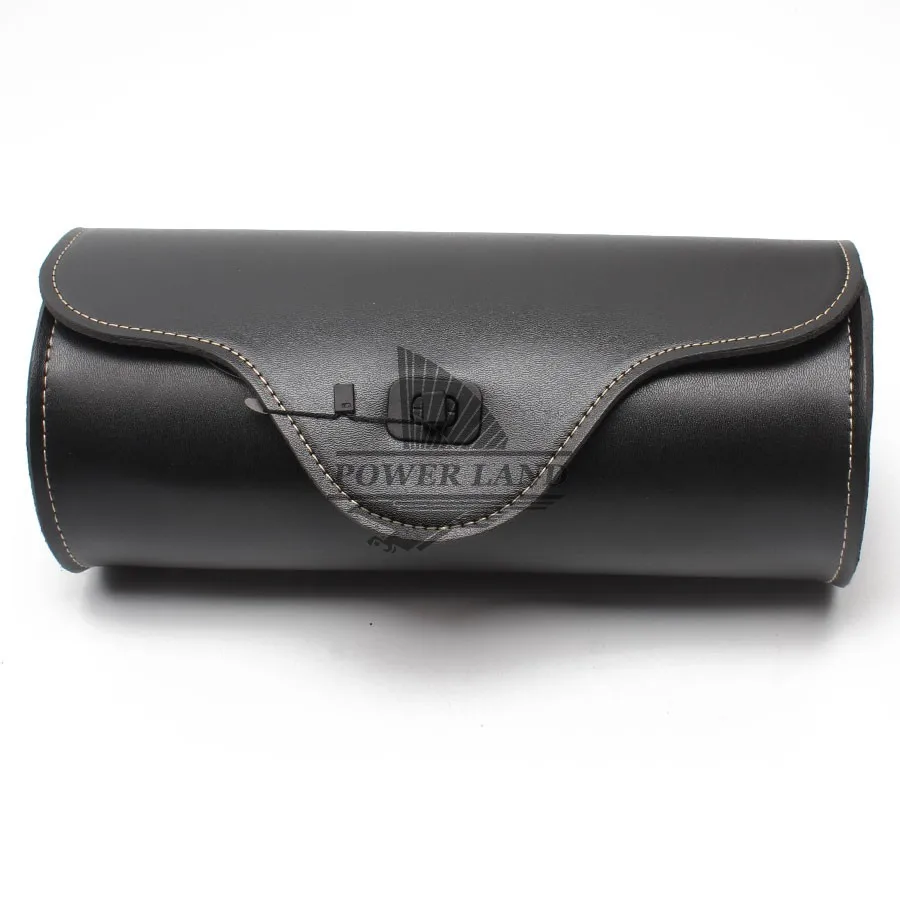 Мотоцикл черный PU передняя вилка круглый бочонок Сумка для инструмента Чемодан