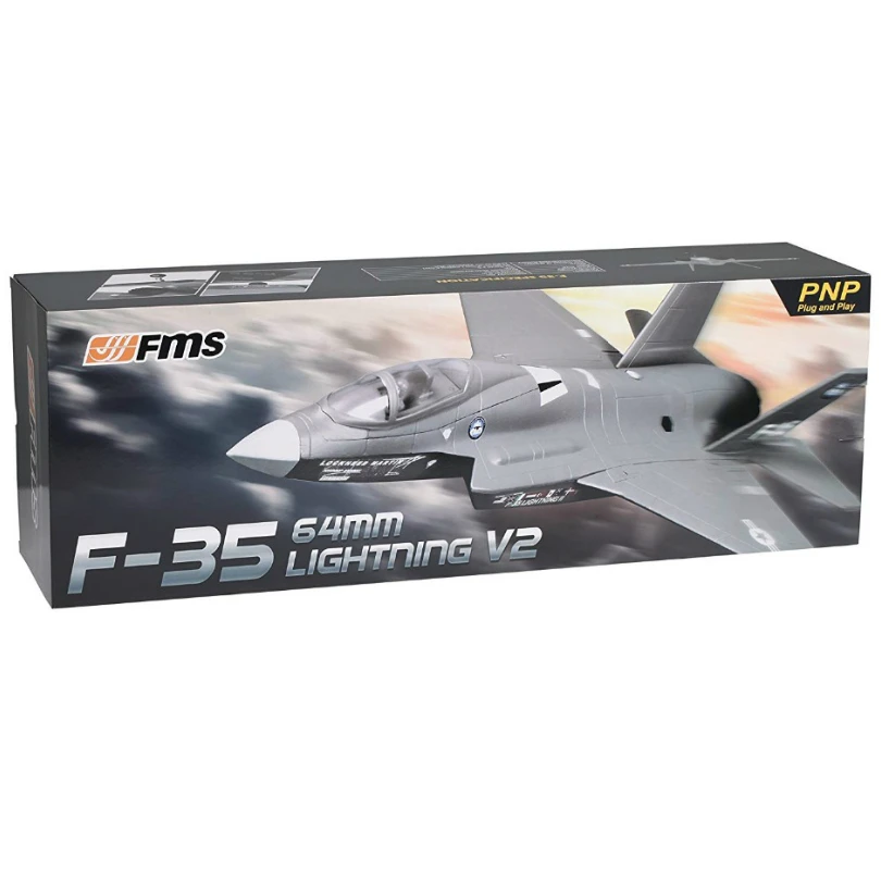 

FMS 64mm F35 F-35 V2 Lightning Ducted Fan EDF Jet EPO RC Airplane Scale Modern Fighter Model Hobby Plane Aircraft Avion PNP