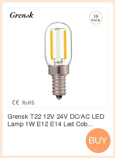Grensk 12V 24V DC Светодиодная лампа A19 лампой накаливания низкая Напряжение 6 Вт Эдисон лампы дневного света белый 4500 к теплый белый 2700K E26 E27 Led