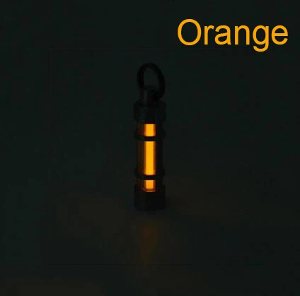 Orange Брелок для ключей из титана Тритий, светящаяся газовая лампа Тритий, спасательный аварийный светильник, автоматический светильник, 25 лет - Цвет: Orange