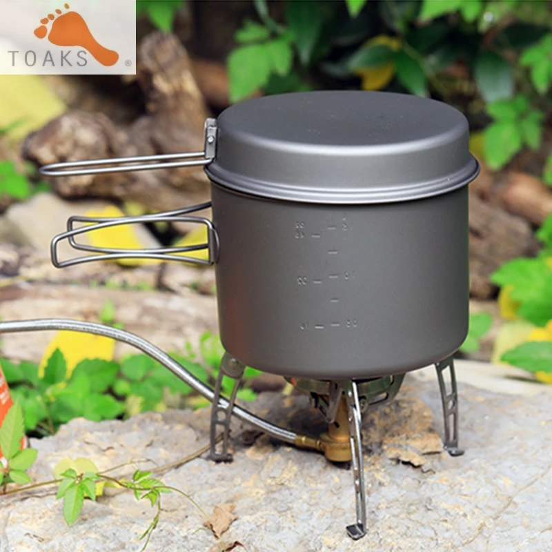 

TOAKS Cookware Set Ultralight Titanium Pot Frying Pan Portable Titanium Pot & Pan Titanium Picnic Tableware 1.6L CKW-1600