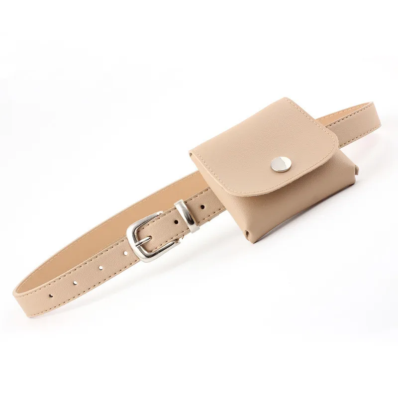 khaki waist bag Женские Модные поясная сумка кожаная поясная сумка женская, одноцветная из искусственной кожи диких регулируемый нагрудный сумки AN1100 - Цвет: khaki waist bag