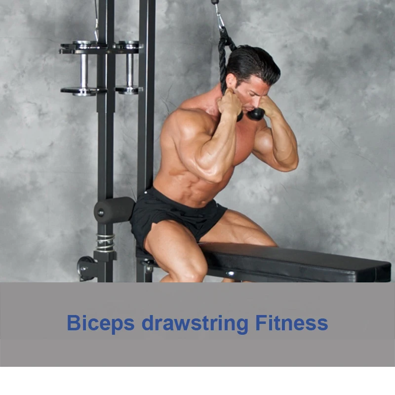 Biceps Drawstring Triceps Commercial Gym Equipment Tricep Adjustable Nylon Rope Push Pull Down Black Bodybuilding A | Спорт и