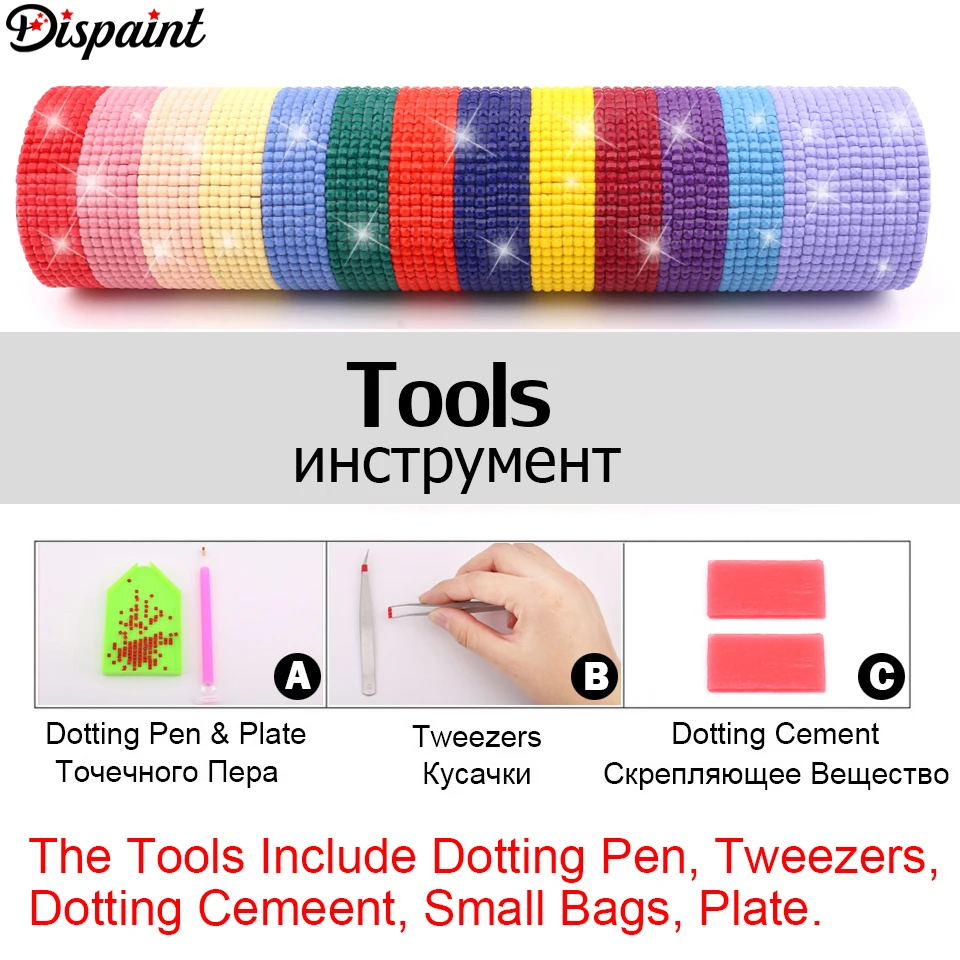 Dispaint полный квадрат / круглый сверлить 5D DIY Алмазная живопись "Animal owl moon" Вышивка крестом 3D домашний декор подарок A10310 on.