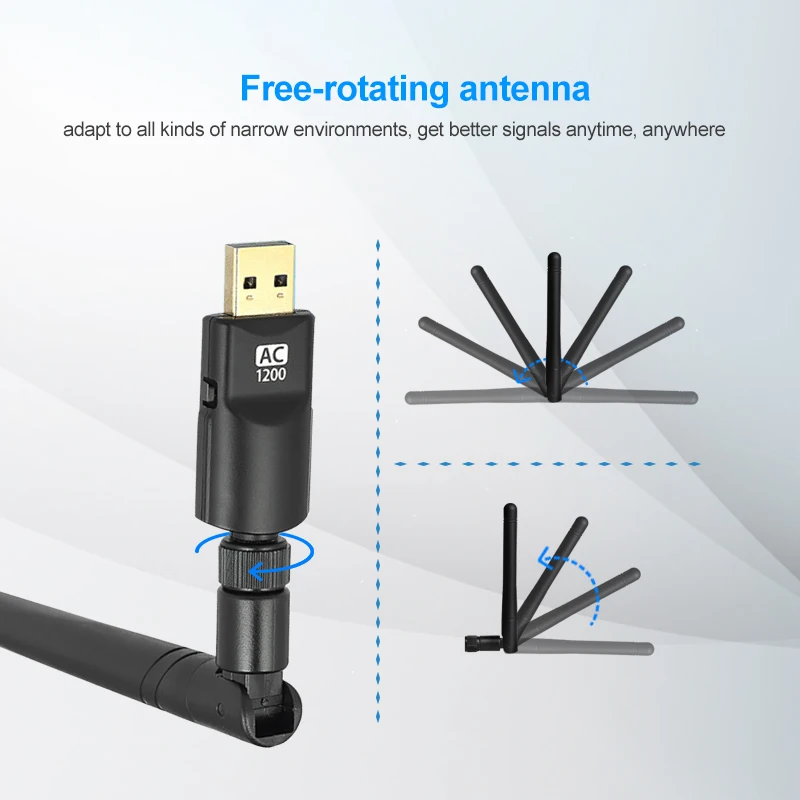 Двухдиапазонный AC1200 беспроводной USB wifi адаптер 3 0 2 4G + 5 ГГц 802 11 acbgn гигабитная WiFi