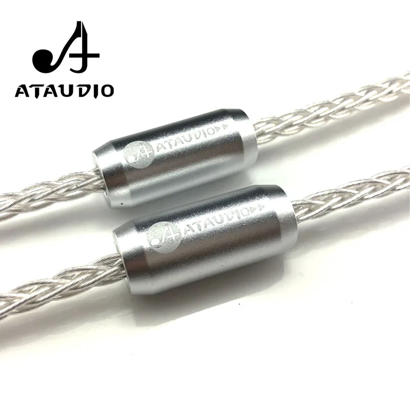 Посеребренный Hi Fi RCA кабель ATAUDIO 7N OCC end 2RCA аудиокабель Папа папа 1 м 2 3 м|Кабели VGA| |