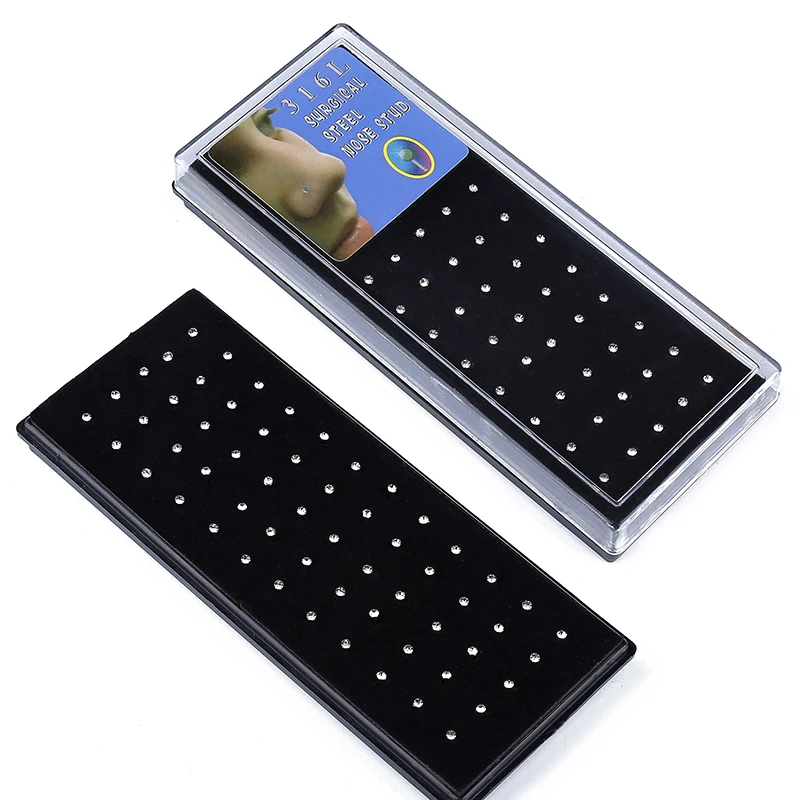 60 шт./компл. имитация носа пирсинга кольцо для из нержавеющей стали в индийском