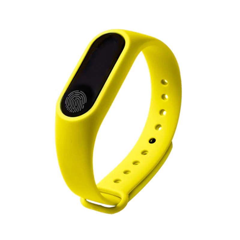 Yellow Фитнес-браслет M2 трекер активности usb зарядка IP67 водонепроницаемый монитор сердечного ритма сна Шагомер умный Браслет - Цвет: Yellow