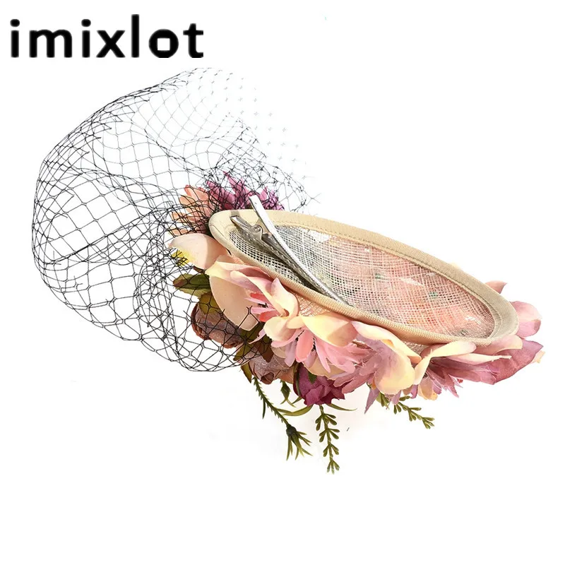 В стиле ретро Шляпка невесты для свадьбы или торжественного случая Головные