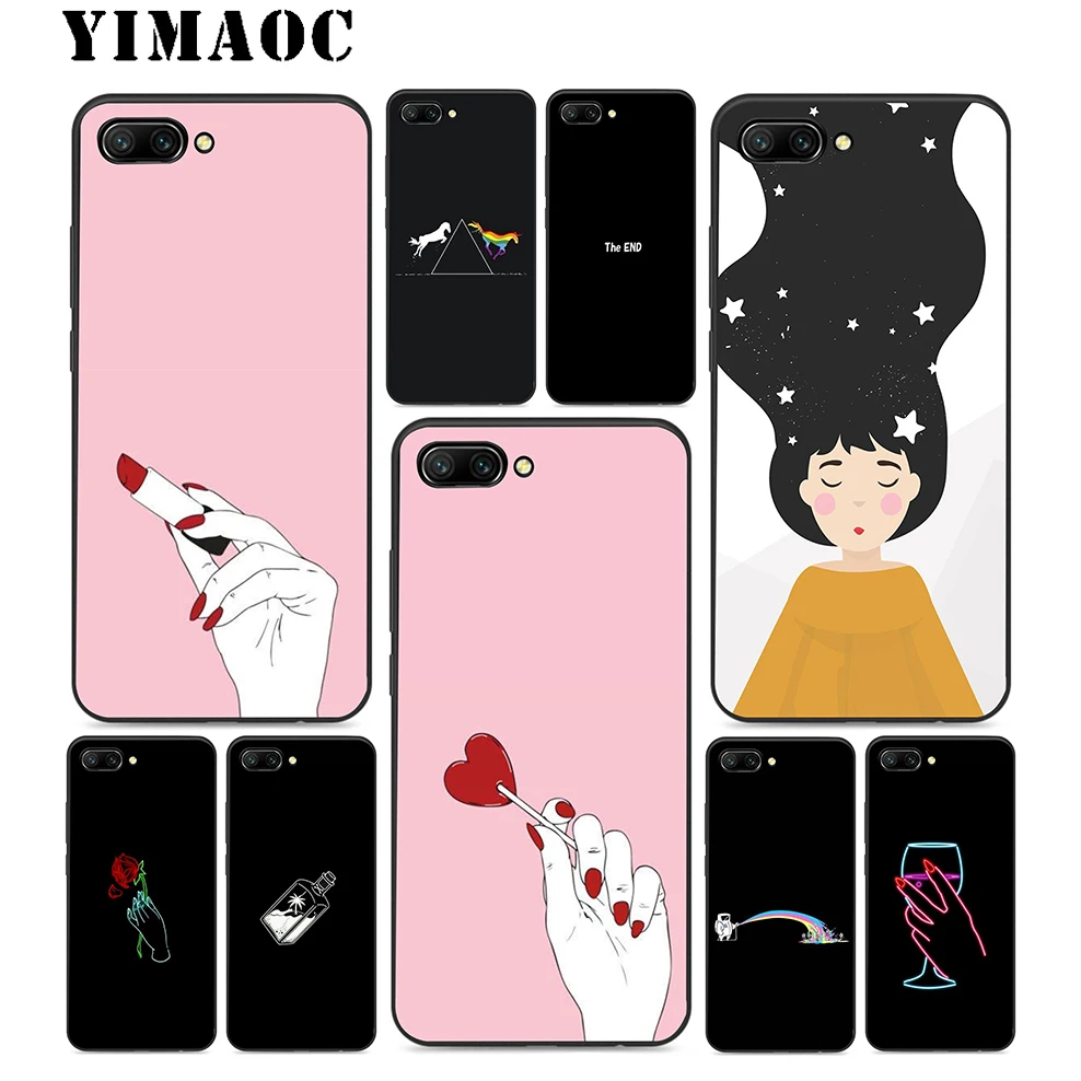 YIMAOC Girl heart Lovely Cute Silicone Case For Huawei Honor Mate 10 P20 P10 P9 P8 P Smart Y6 6A 7A 7X 7C Lite Pro 2017 2018 |