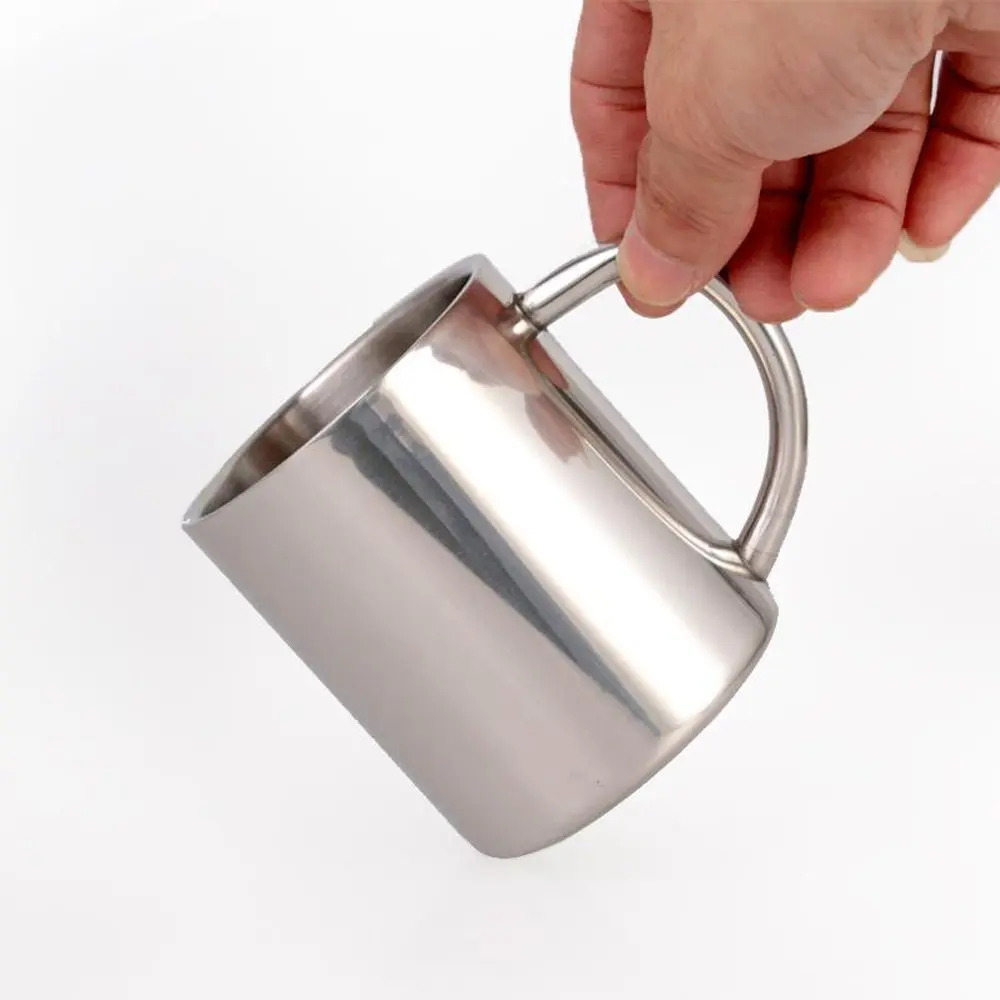 Бесплатная доставка 1 шт. Нержавеющая сталь Кофе кружки чашки для капучино Чай