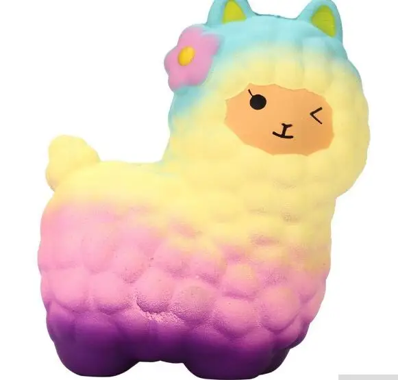 Jumbo Kawaii мягкий медленно поднимающийся Bling Защитная крышка для радуги из шерсти