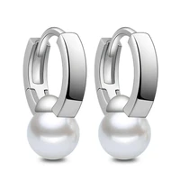 100 925 sterling silver fashion pearl ladiesclip earrings women jewelry female birthday gift drop shipping cheap