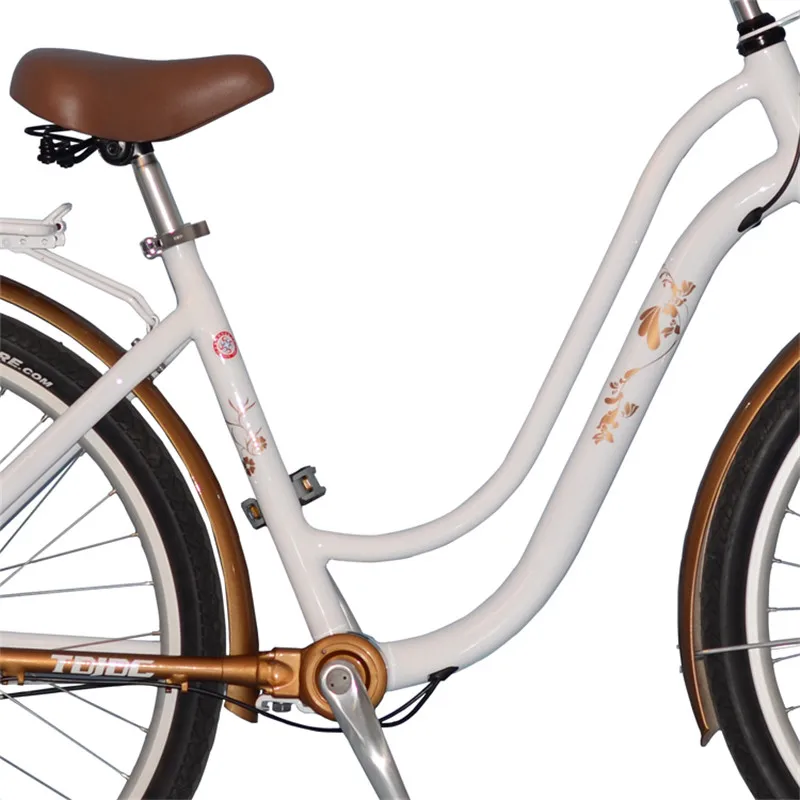 Городской Велосипед Fahrrad для девочек 26-дюймовый Ретро стиль с 3 передачами без