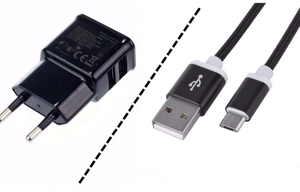 Двойной 2 USB зарядное устройство с зарядкой Micro кабель аксессуары для Xiaomi redmi 3 s/note
