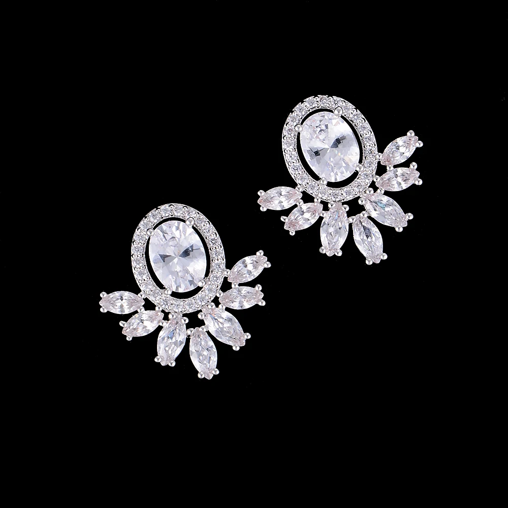 Missvikki супер известный бренд зубец Установка Серьги с цирконием кубической