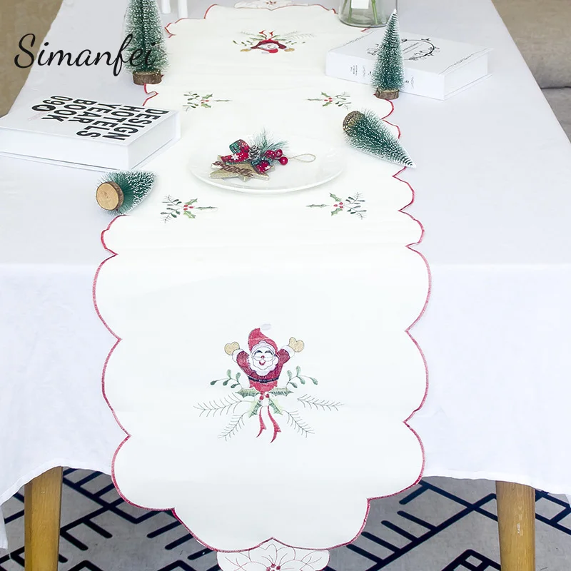 Simanfei 2019 Новый рождественский стол флаг креативный Снежинка старый человек