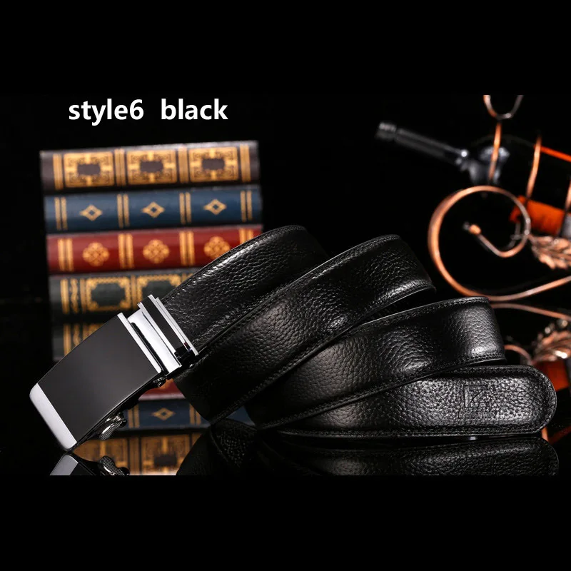 style6 black Destiny Топ Натуральная кожа ремень Мужская Роскошная известных брендов высокого качества ремень мужской автоматический ремень для джинсы мужские свадебные Z - Цвет: style6 black
