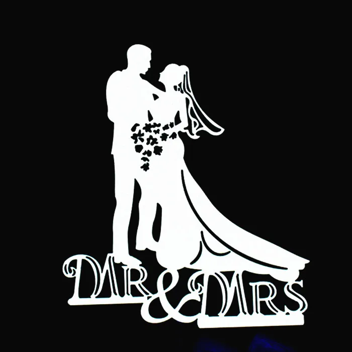 H125 Cake Topper Топпер для торта жениха и невесты свадебные украшения Mr Mrs Топпер для торта Золотой Топпер для кекса вечерние сувениры Топпер для свадебного торта - Color: H125 Cake Topper