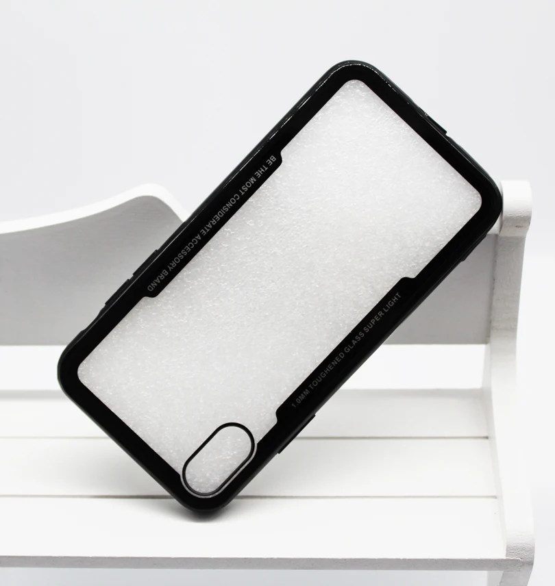 Black Frame Противоударный защитный чехол из закаленного стекла для телефона для iPhone X XS 11 Pro MAX XR 5,8 6,1 6,5 5 5S SE 6 6S 7 8 Plus чехол s capa - Цвет: Black Frame