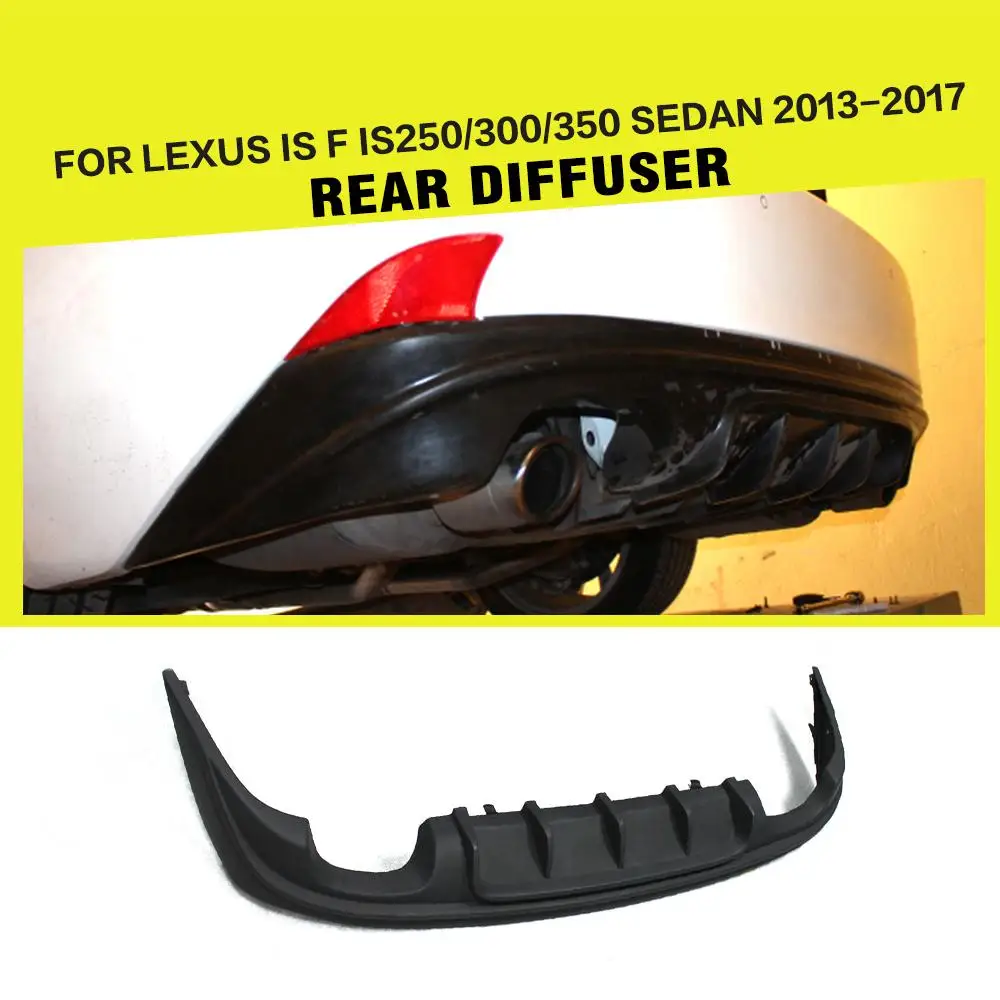 Задний бампер диффузор для Lexus IS F IS250 IS300 IS350 Sedan 2013 2017 PU Неокрашенный Черный|rear bumper