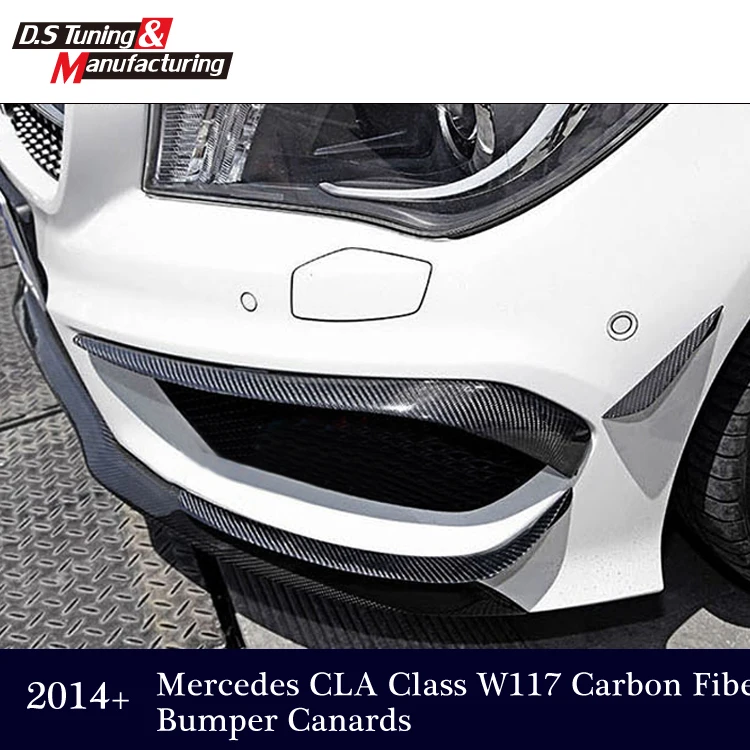 Для Mercedes W117 бампер из углеродного волокна Canards для Benz CLA Class W117 CLA 200+ CLA 200 CLA180 CLA250 Splitter Flap Canard