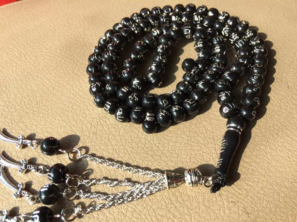 Zulfiqar меч имама Али ювелирные изделия и ожерелье молитвенные бусы tesbih misbaha tasbih masbaha subha Шарм Ислам подарок tespeeh sibha