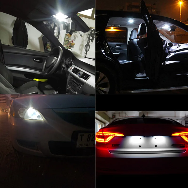 10x T10 W5W светодиодный автомобильная лампа для чтения интерьера светильник лампы