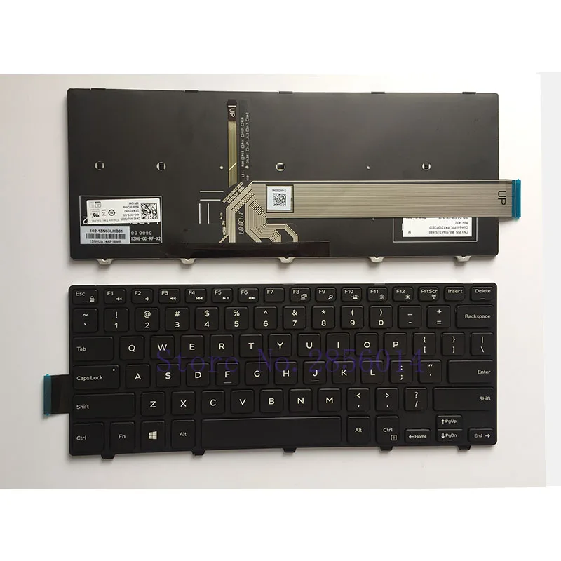 

US Keyboard For DELL 14 3441 3442 N5447 N3442 14CR 14MR 050x15 SN8233 laptop black Keyboardwith backlight