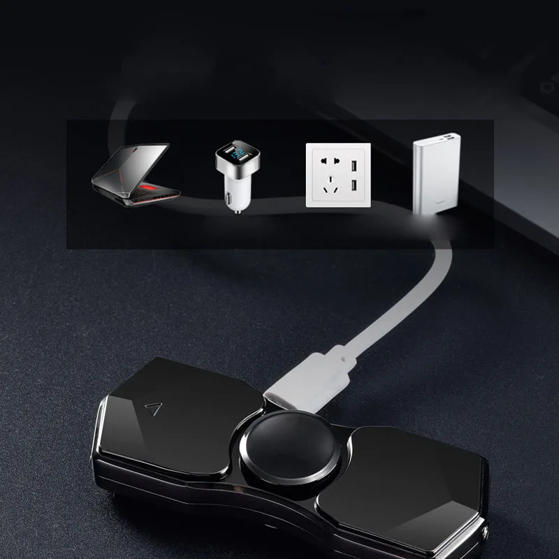 816 креативный цинковый сплав USB Перезаряжаемый ручной Спиннер зажигалка с