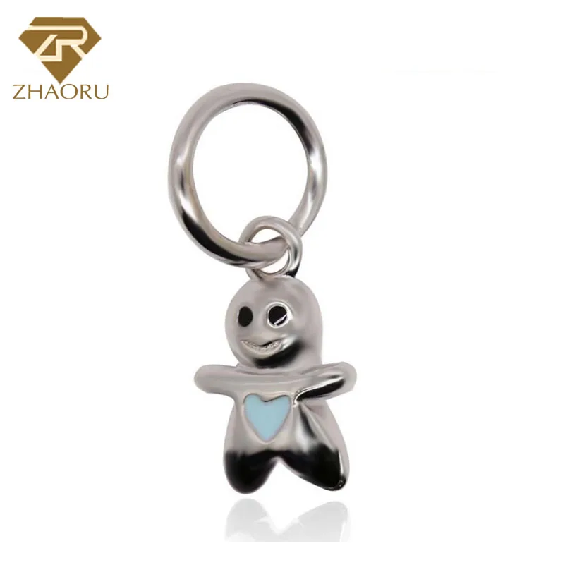 Zhaoru Стерлинговое Серебро 925 пробы подвеска с эмалью очаровательный браслет и