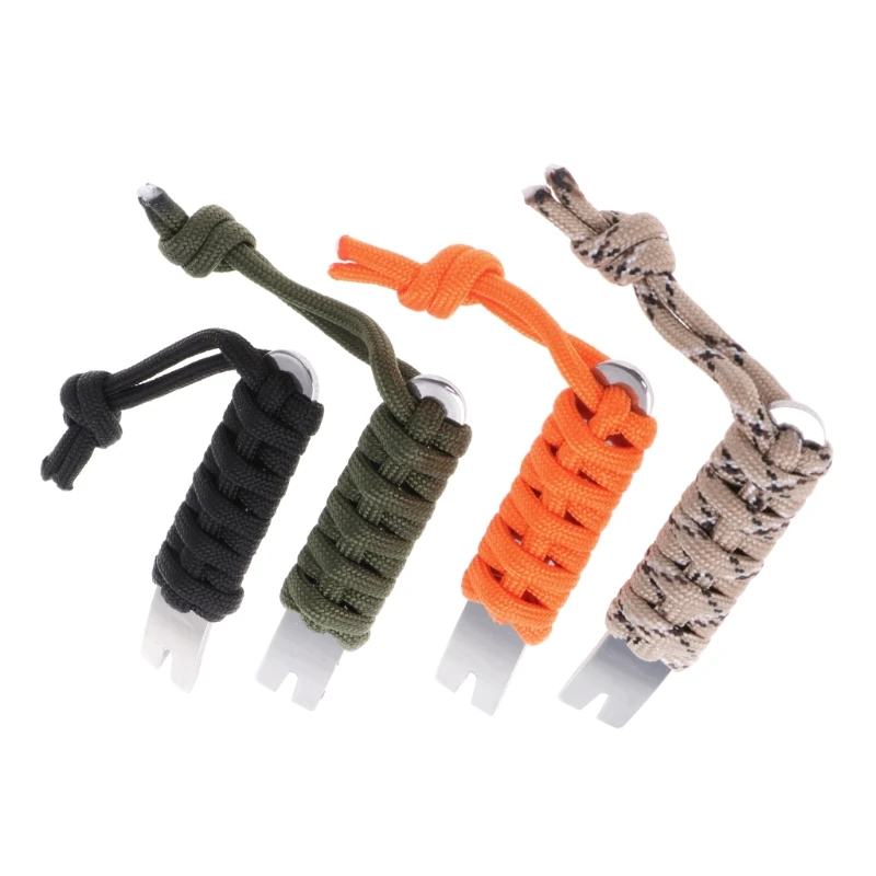 Уникальный мини EDC инструмент Кривошип Карманный лом Pry Bar Paracord скребок