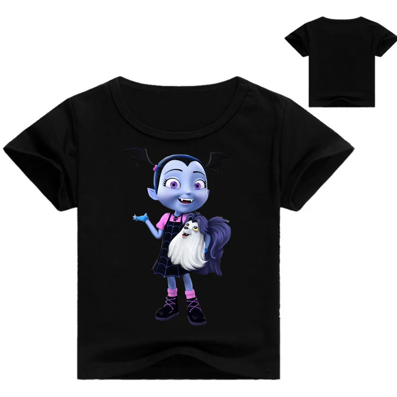 2-12years лето мультфильм vampirina Для детей летняя футболка для маленьких девочек; футболки, топы хлопок Обувь для девочек костюм для мальчиков - Цвет: color at picture