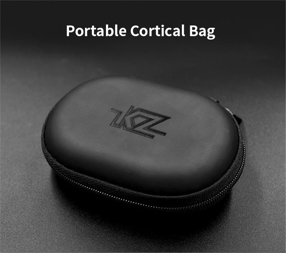 KZ овальная сумка для хранения наушников новые наушники PU на молнии ящик для хранения черный портативный держатель коробка для хранения подходит для оригинальных наушников