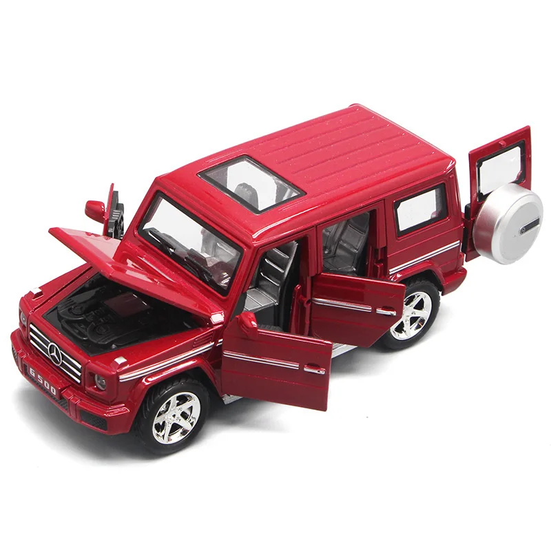 red 1:30 Diecasts& игрушечные транспортные средства Mercedes G500 модель автомобиля со звуком и светильник коллекция автомобиля игрушки для мальчика Детский подарок brinquedos - Цвет: red