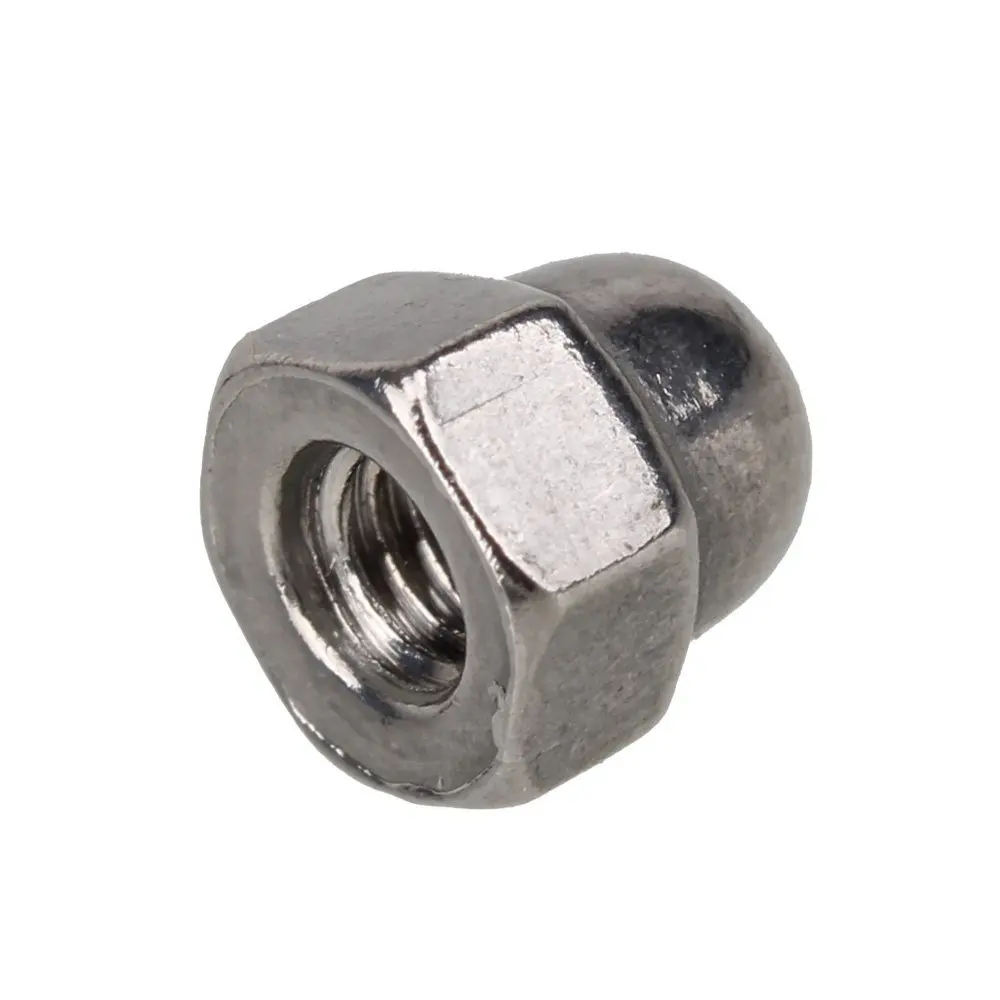 Серебряный Нержавеющая сталь желудь с полукруглой головкой шестигранные гайки