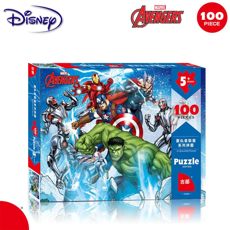 Игрушки Disney пазл Marvel Человек паук Мстители 100 детский самолет пазл|Пазлы| |