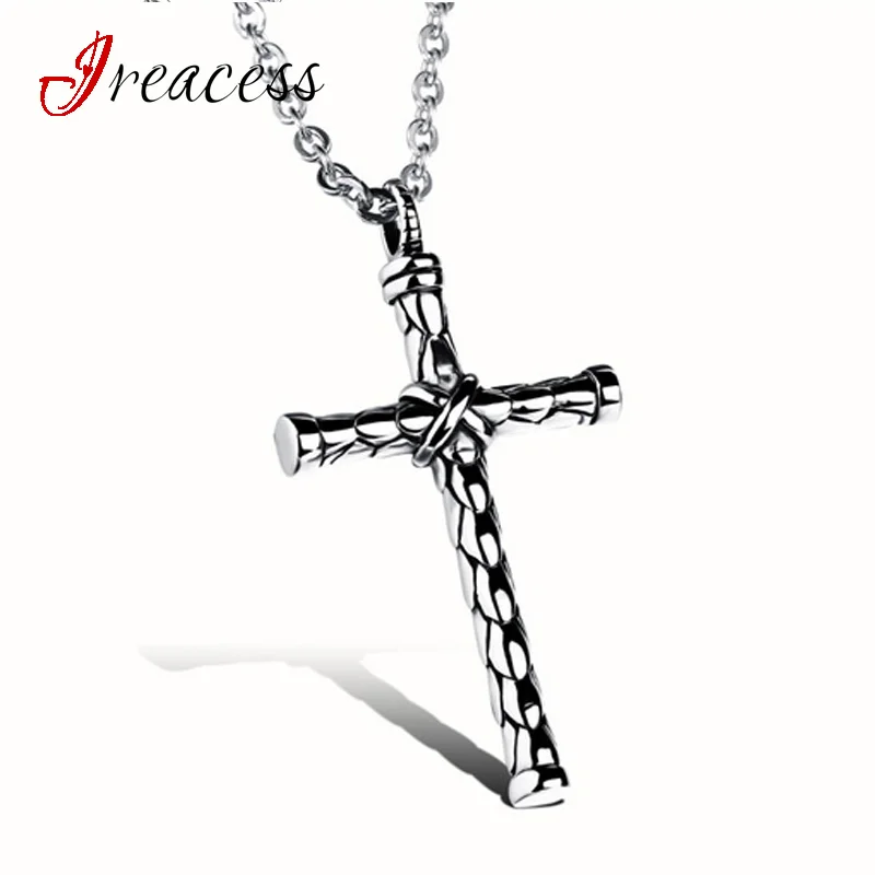 IREACESS Новое модное мужское панк титановое ожерелье винтажное из нержавеющей