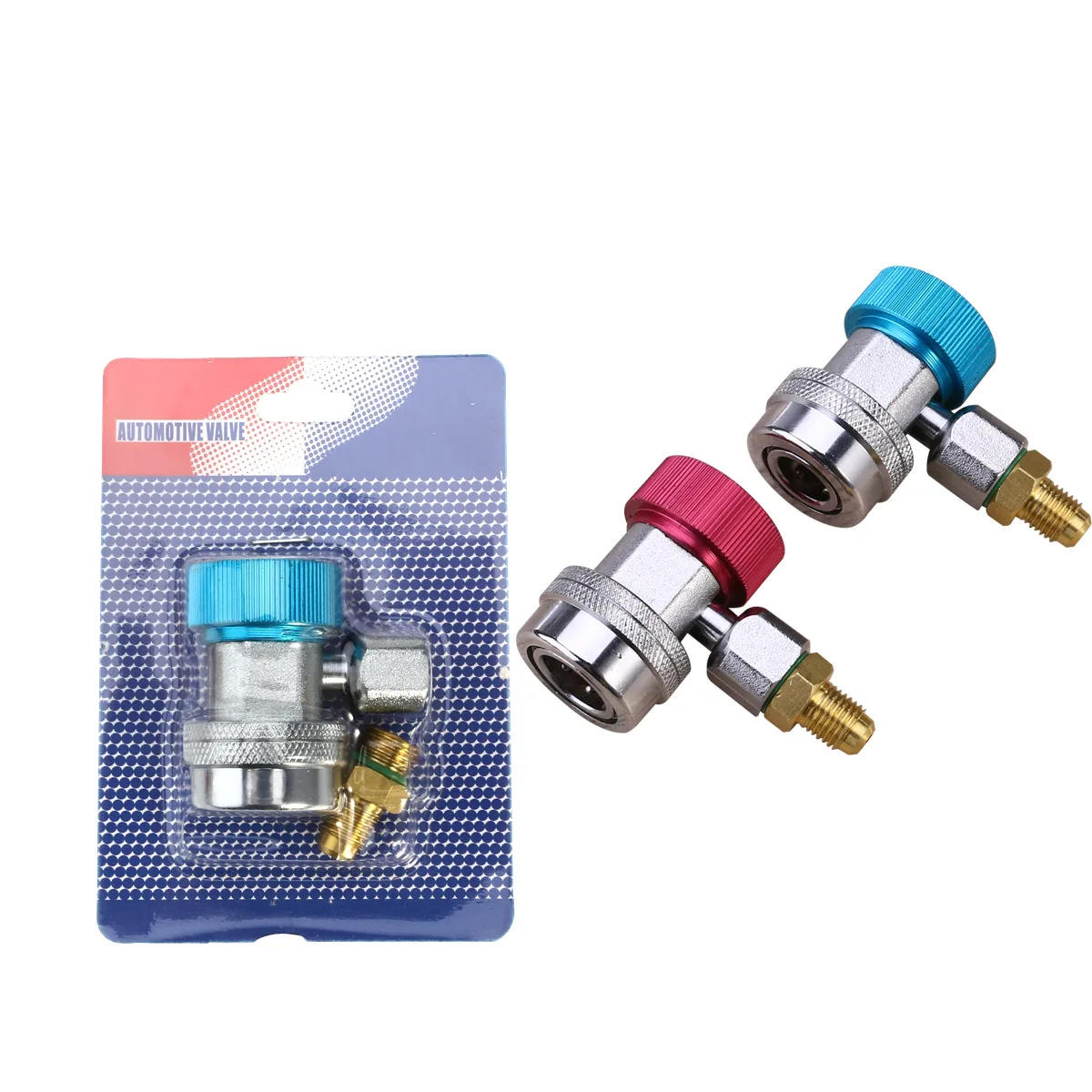 2 шт. Авто кондиционер R134a быстрый соединитель Адаптер (синий и красный) A20|Шланги