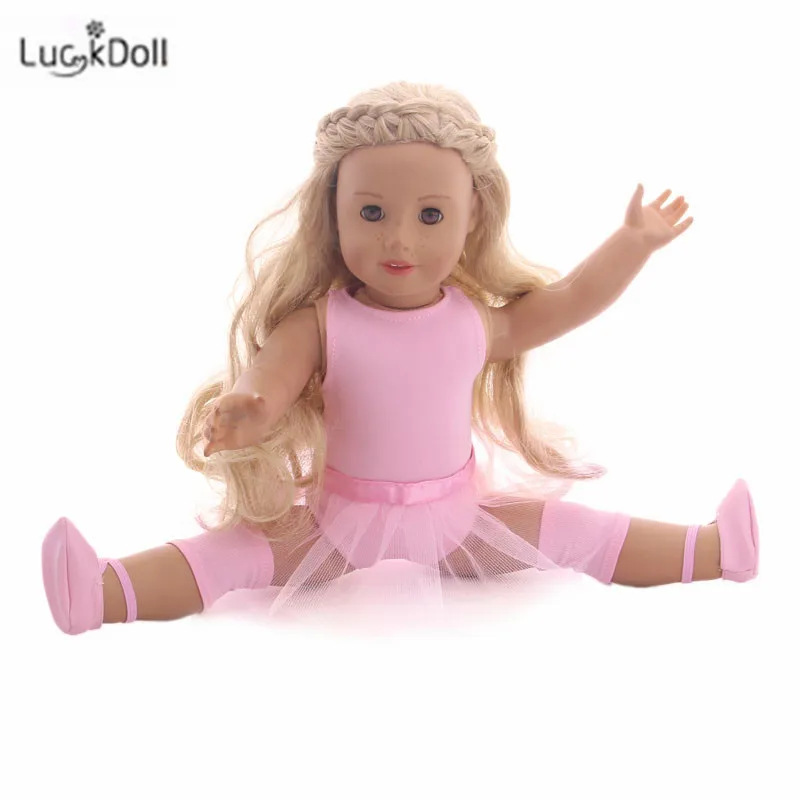LUCKDOLL балетное платье размер 18 дюймов американский 43 см Детская кукла аксессуары