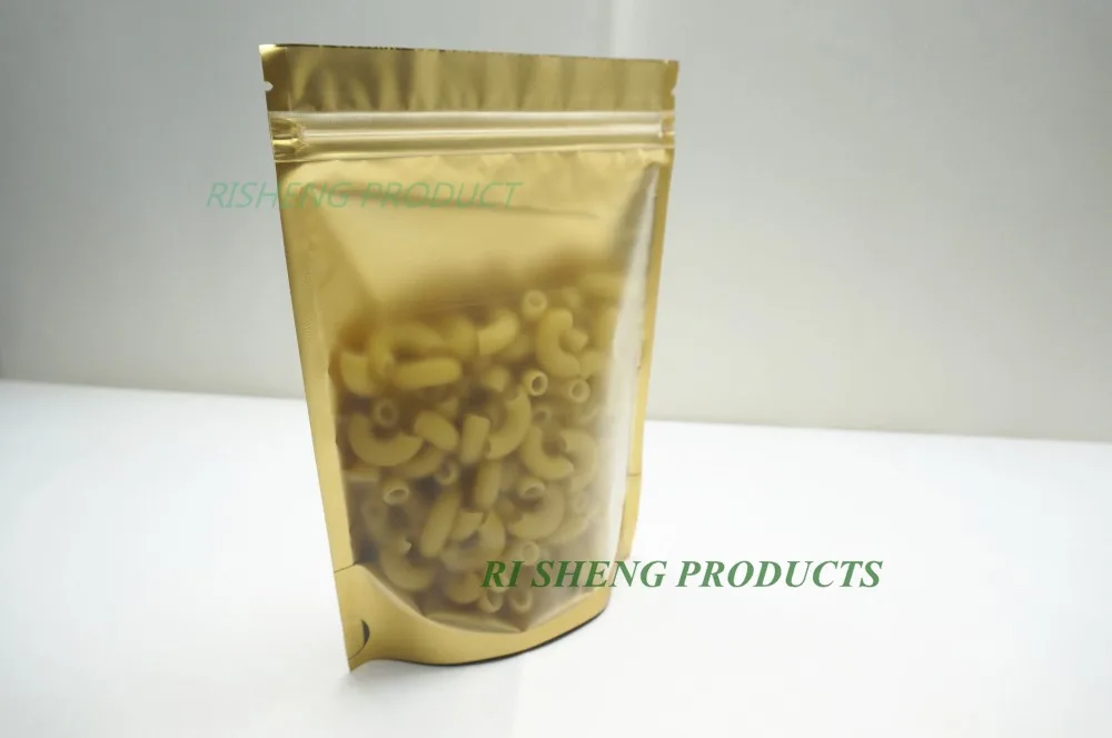 Чехол из алюминиевой фольги внутренний золотой с прозрачной передней матовой